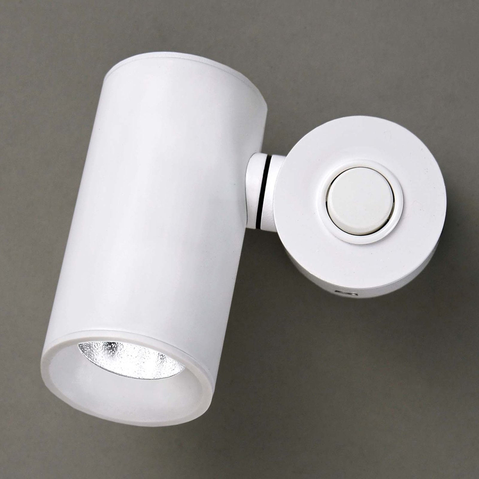 Milan Haul LED стенна лампа, цилиндрична, бяла