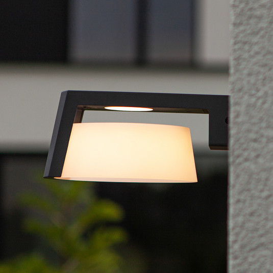LED-Außenwandleuchte Moon, anthrazit, CCT, IP44