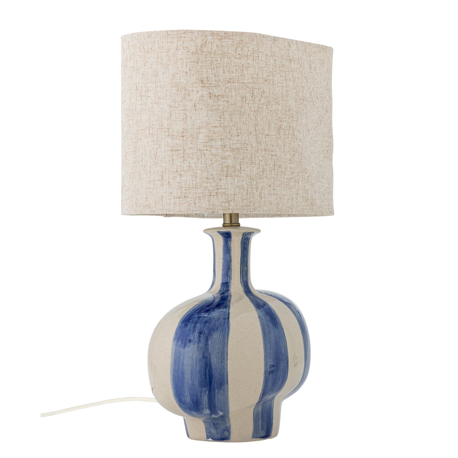 Lampada da tavolo Alida, color crema/blu, altezza 46 cm - Bloomingville