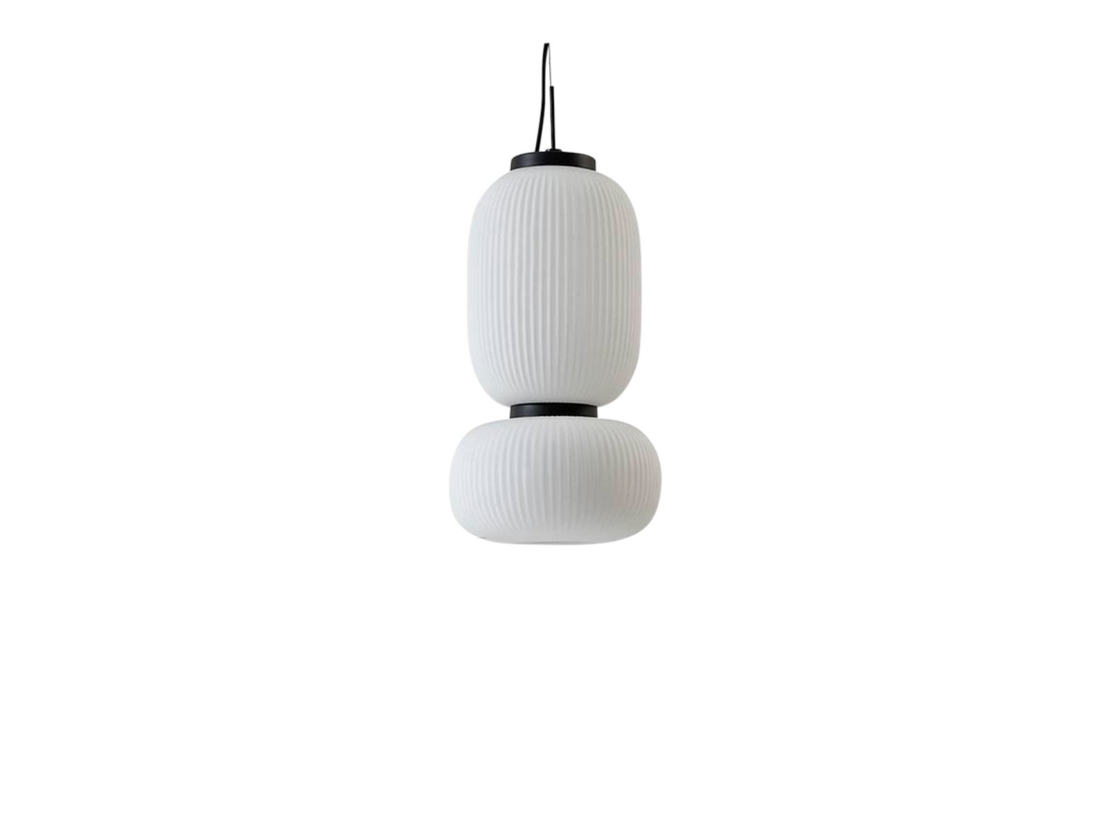 Lucya 2 LED Lustră Pendul Negru/Alb - Lucande