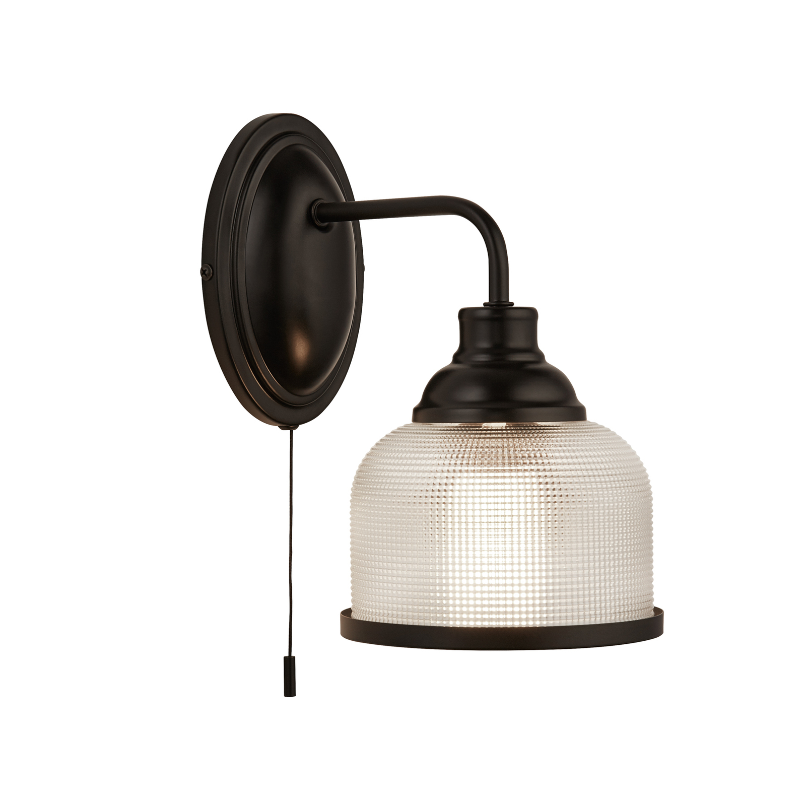 Aplique Bistro con interruptor de tiro, negro