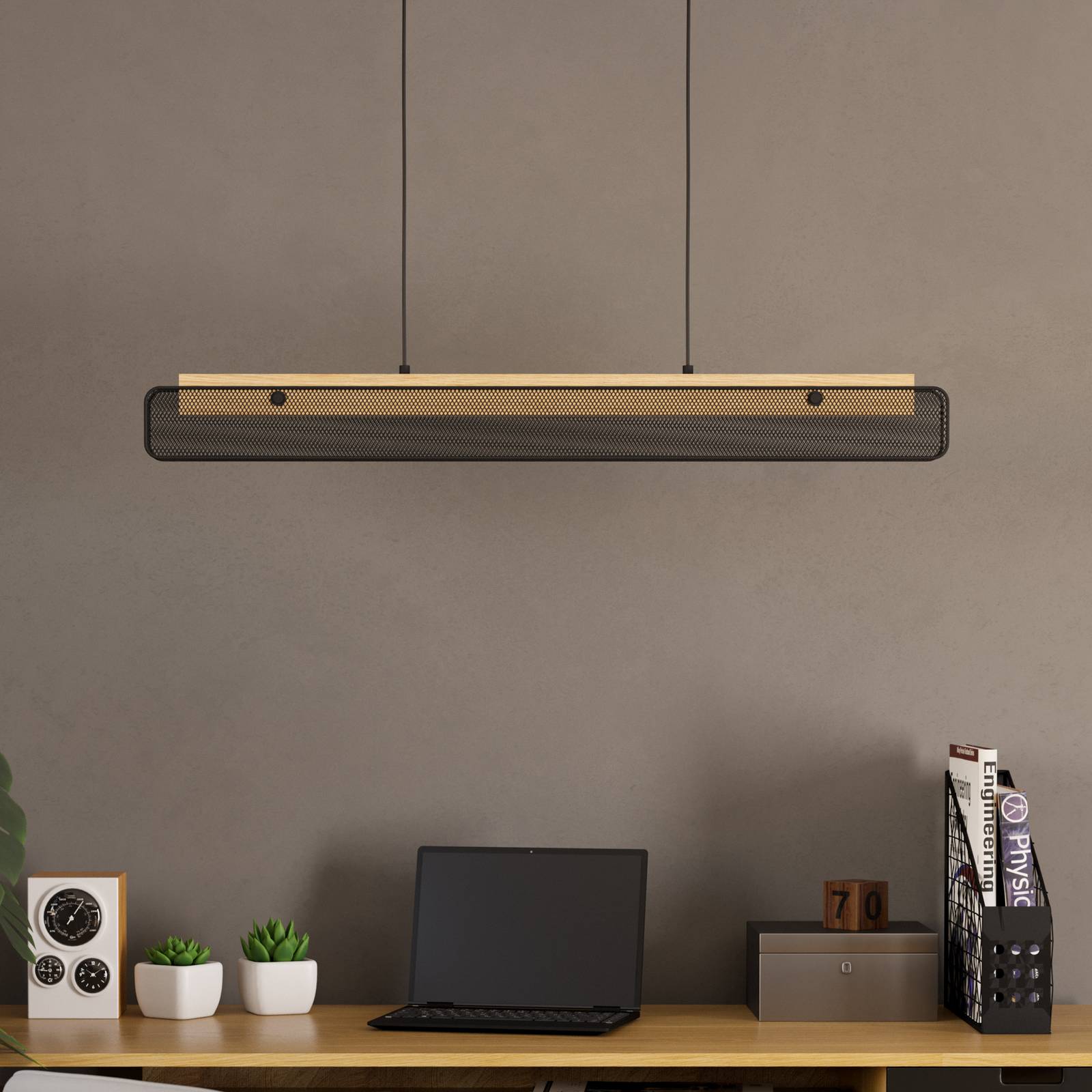  Eglo Connect Eglo Connect Led-hängeleuchte Kokomo-z, Schwarz, Holz, Stahl 