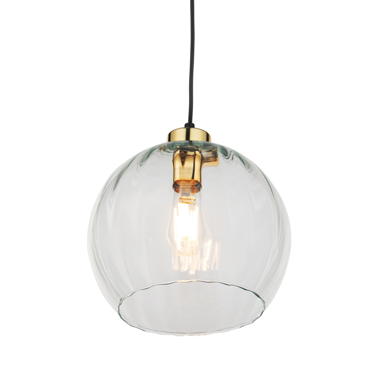 Devi pendant light, transparent, 1-bulb, Ø 25cm