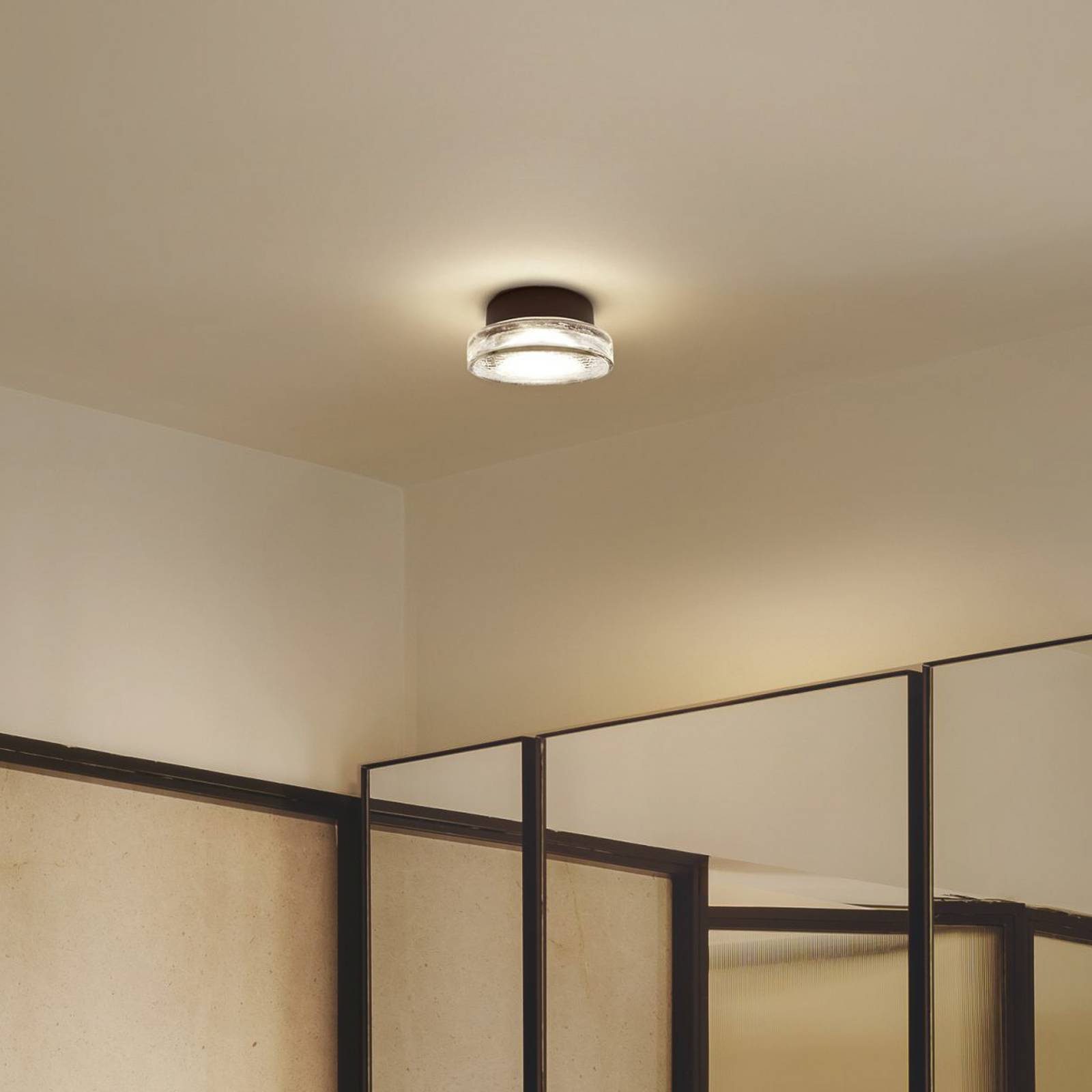 MARSET LED-Außenwandlampe Roc, Ø 17 cm, schwarz/transluzent günstig online kaufen