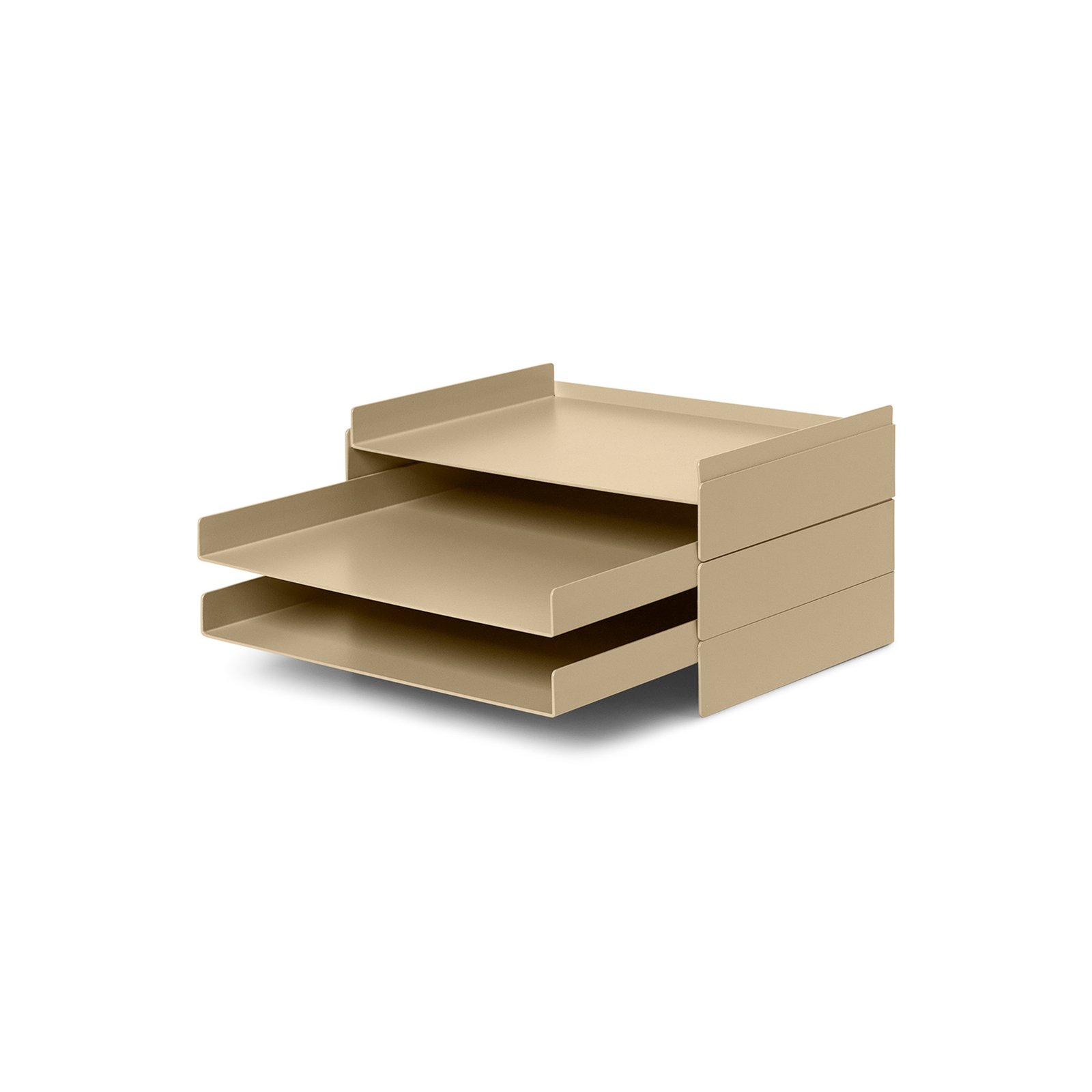 ferm LIVING Organizer 2x2, beige, Eisen, 12,7 cm, stapelbar