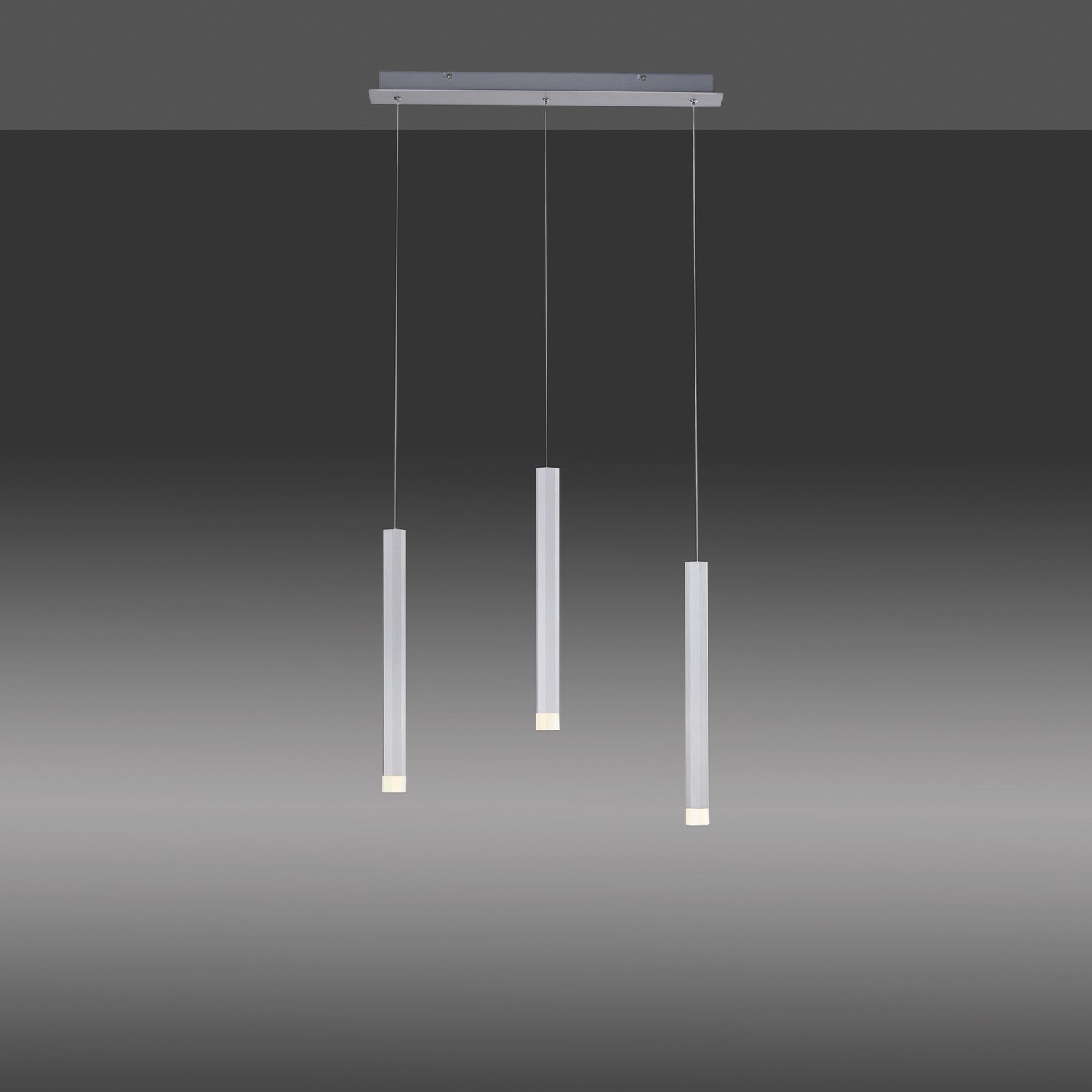 Bruno LED pendant light, 3-bulb