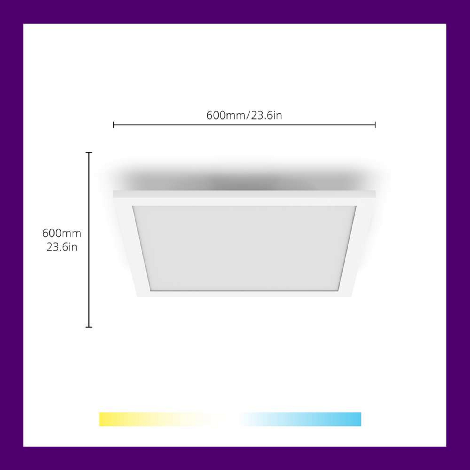 Panel WiZ Deckenleuchte Square 36W White - WiZ