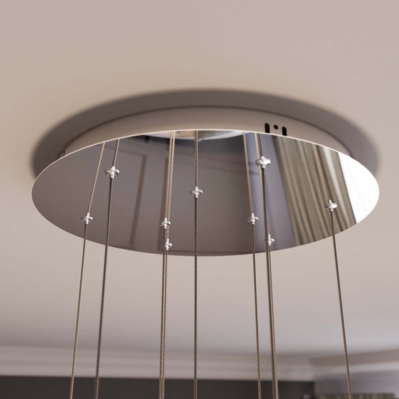 Lucande Hayley LED-hänglampa, 9 lampor, krom
