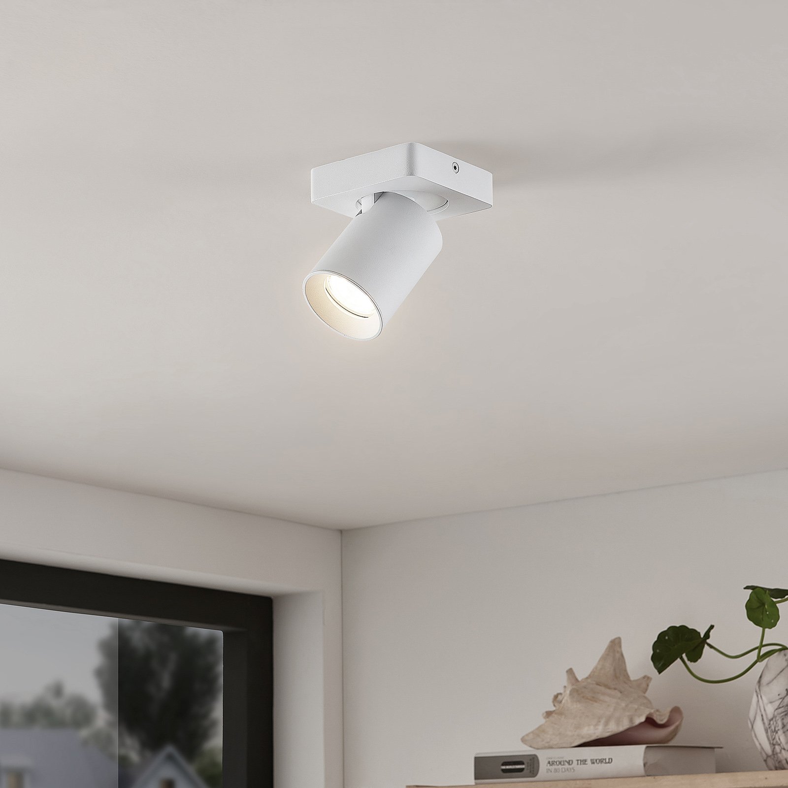 Candeeiro de teto Arcchio Leevya 1-luz angular branco