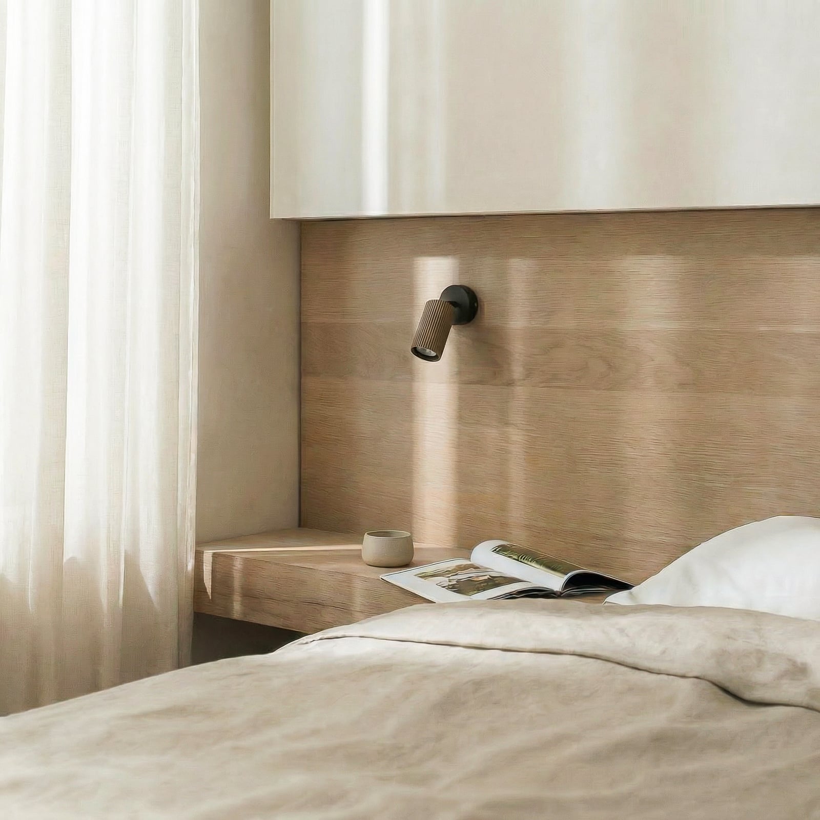 Spot de tavan Tune, 1 bec, maro, metal, Ø 15 cm, GU10