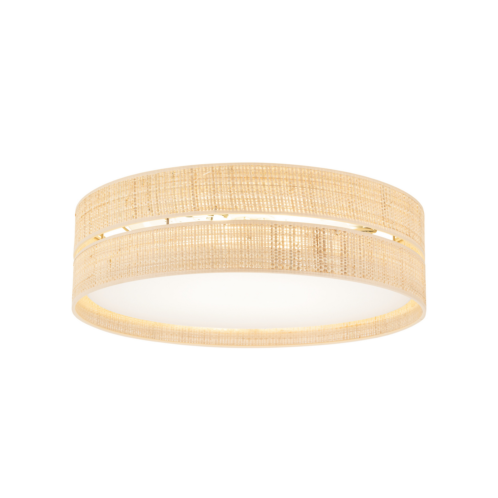 Plafonnier Calma, beige, raphia, Ø 60 cm, E27 Plafonnier Calma, beige, raphia, Ø 60 cm, E27