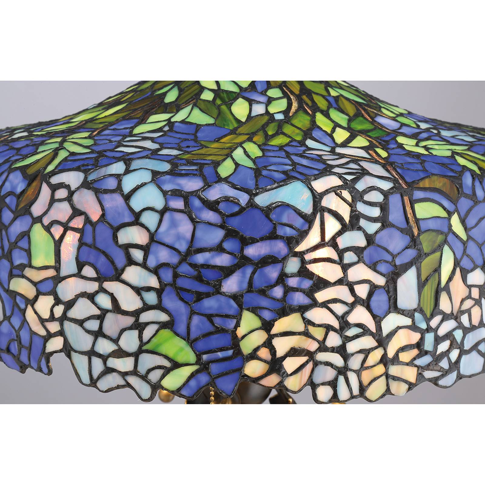 QUOIZEL Cobalt bordlampe i Tiffany-design