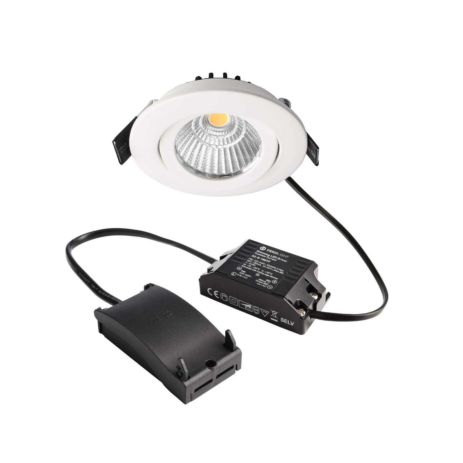 LED-Deckeneinbaustrahler Dione 3.000 K weiß