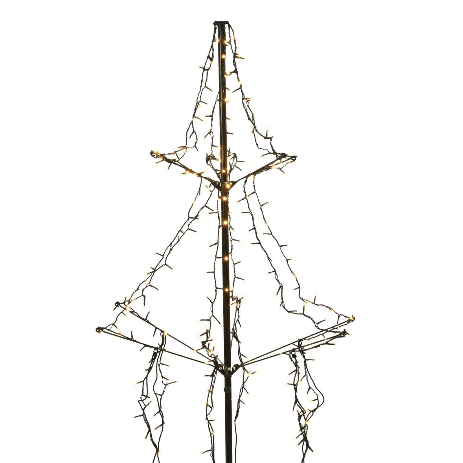 LED-träd Cluster markspett 2-stegs 600lampor 135cm