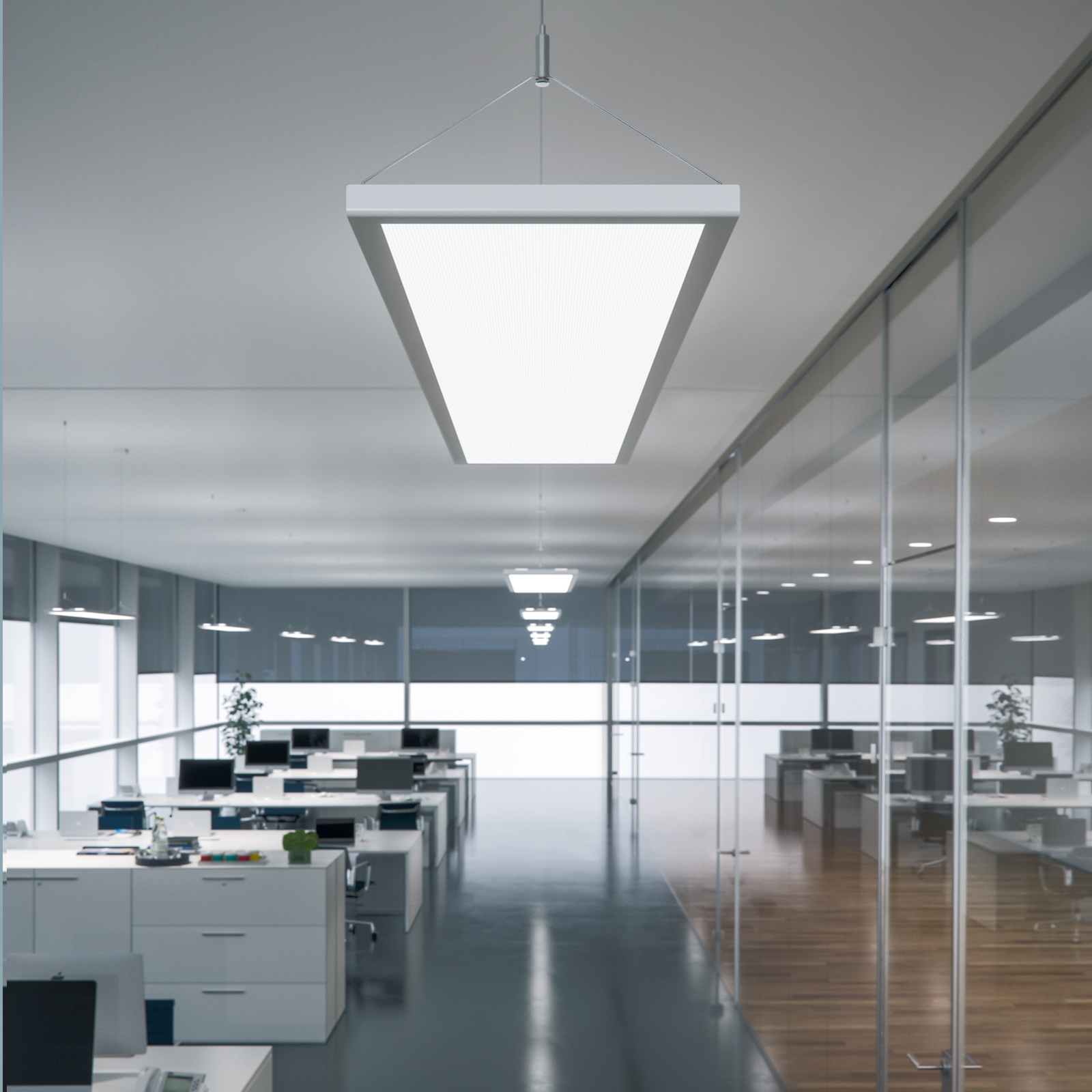 Závesné LED IDOO do kancelárie 49 W, biele
