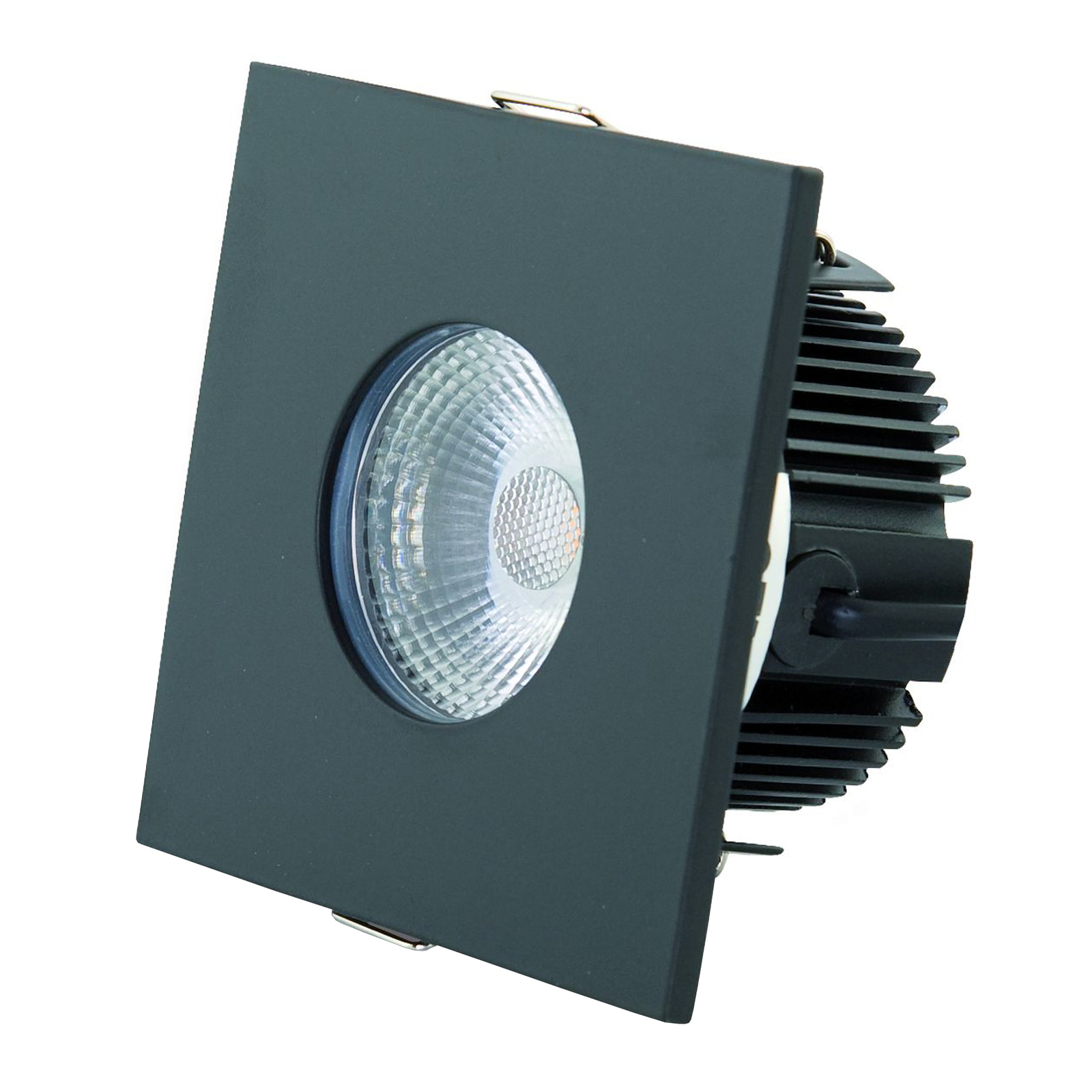 DOTLUX MULTIsun LED-inbyggnadslampa, kantig, svart