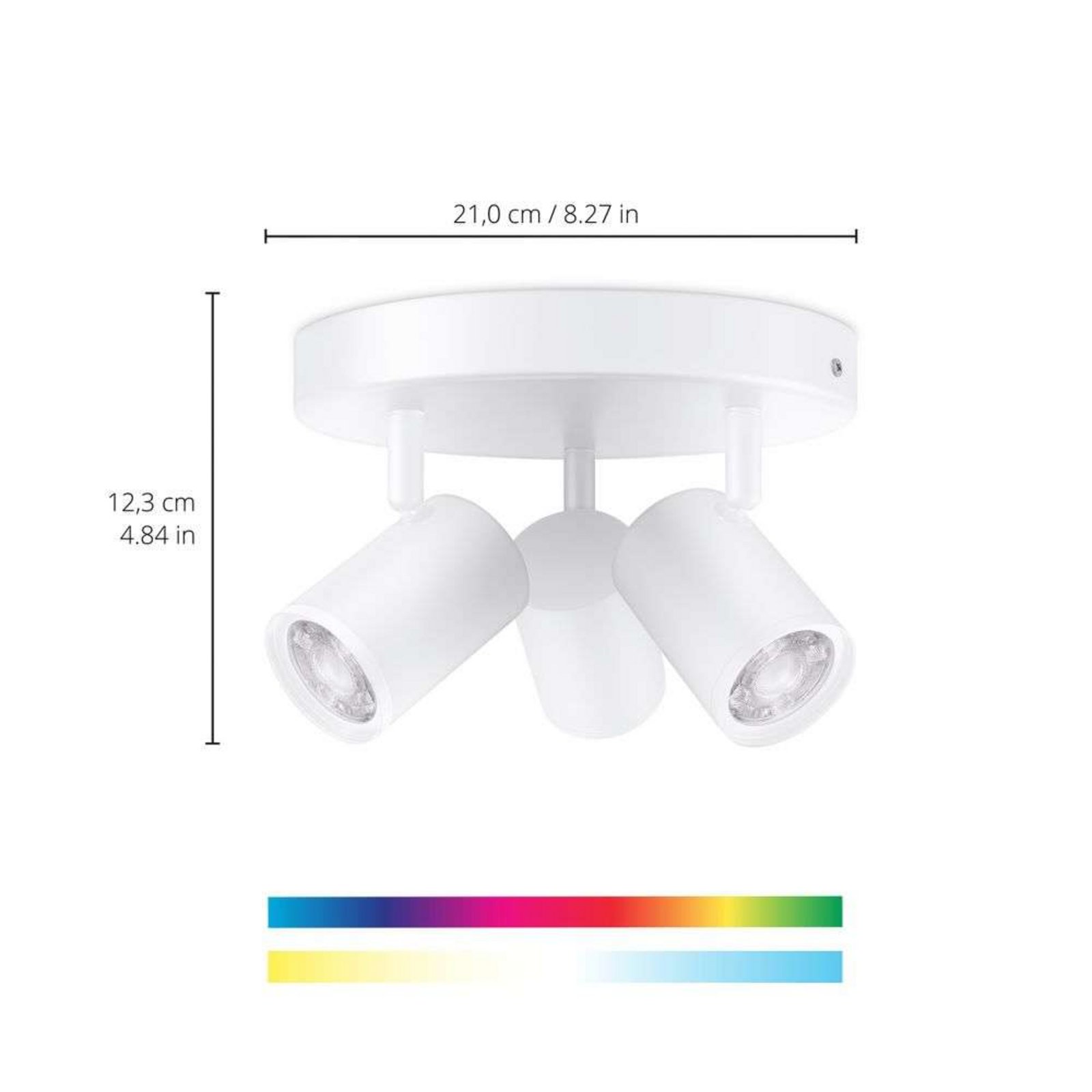 Imageo WiZ 3 Plafonieră Round RGB White - WiZ