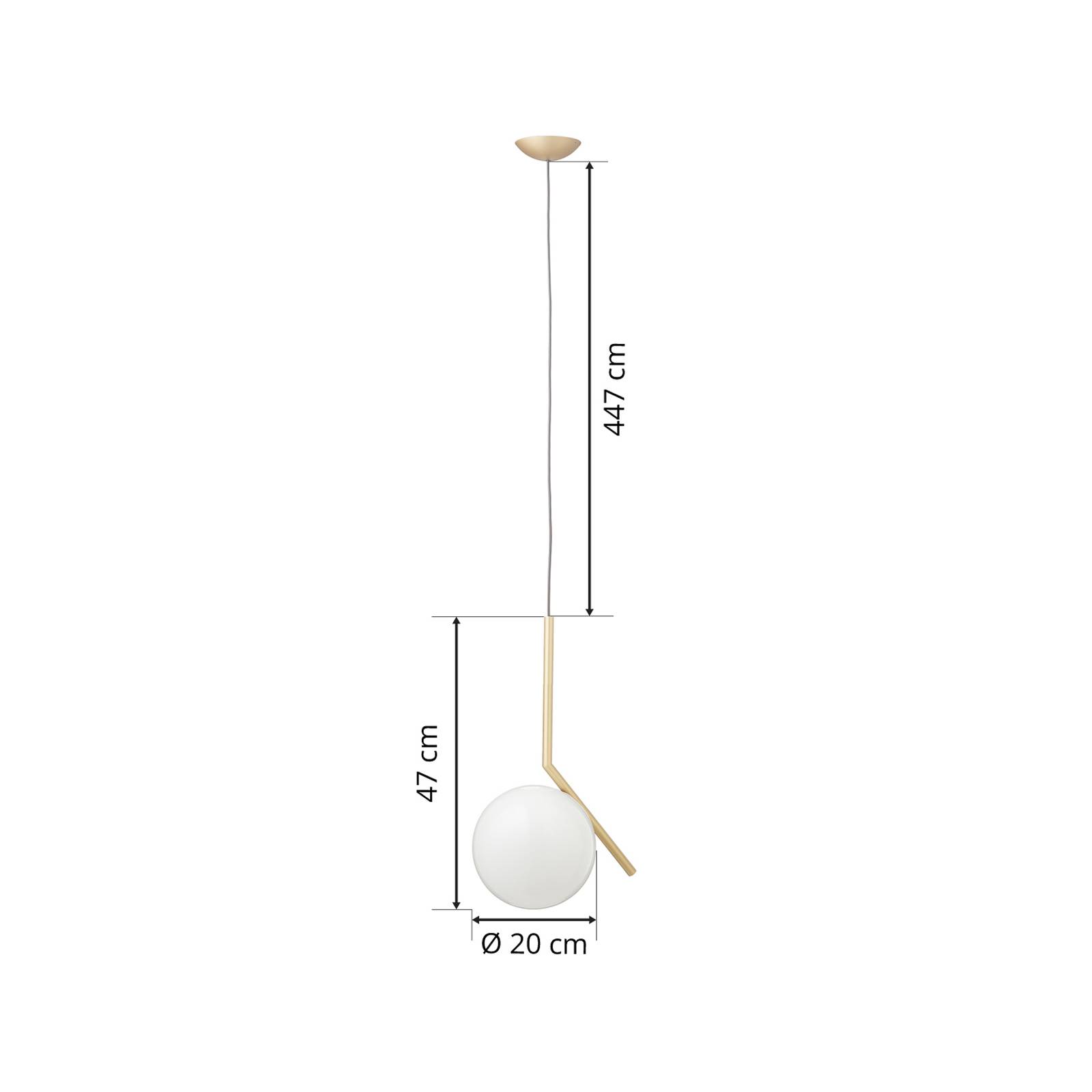 Designerska lampa wisząca FLOS IC S1, mosiądz, polerowany