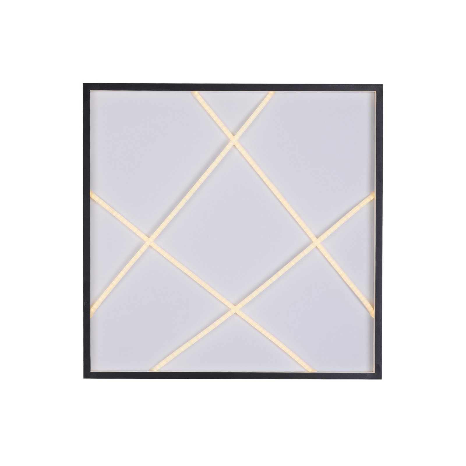JUST LIGHT. LED plafondlamp Mikado, 50 x 50 cm, zwart