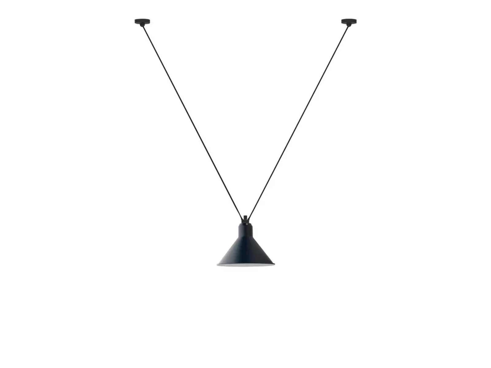 323 L Pendel Konisk Blå Lampe Gras - Stue - Metal