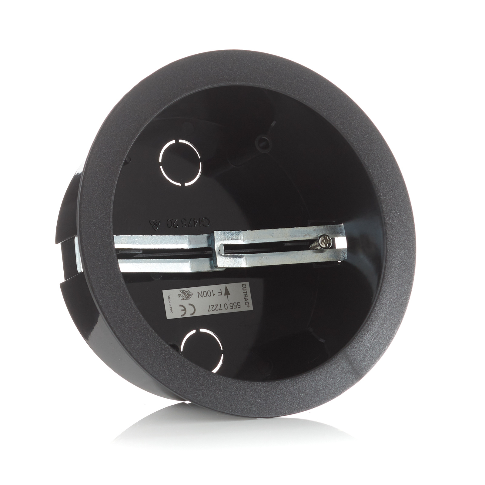 Eutrac housing for surface point outlet black