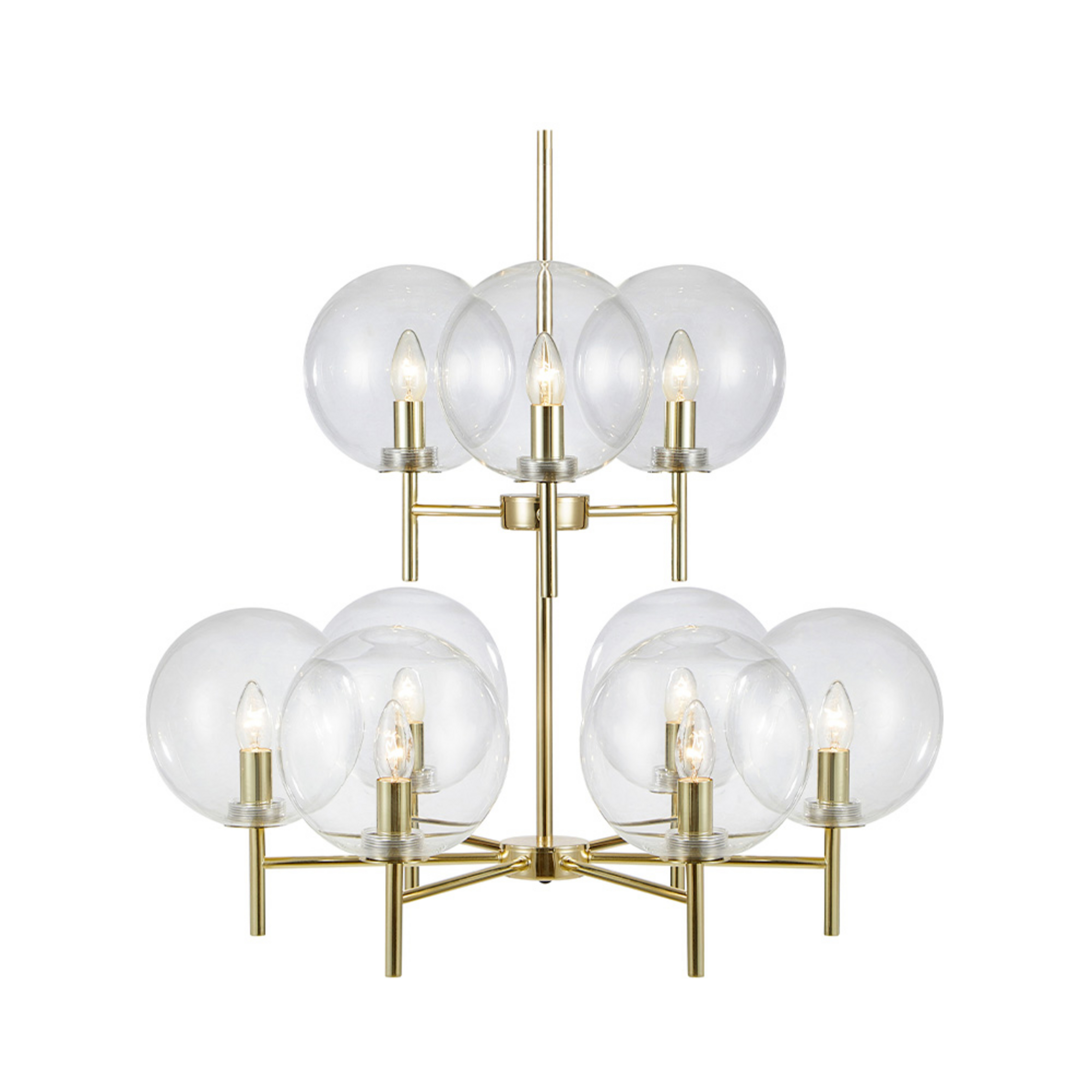 Crown 9 Lampada a Sospensione Ottone/Trasparente - Markslöjd