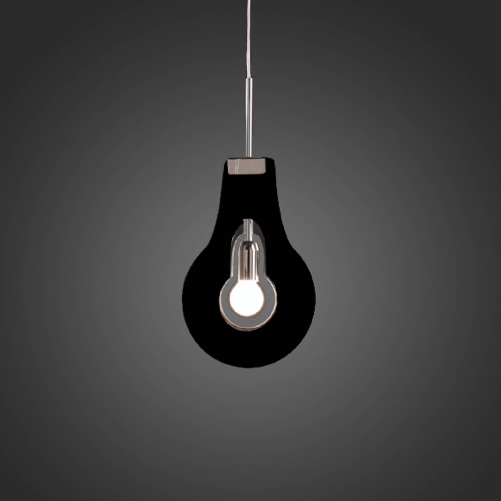 Bijzondere hanglamp Flat, zwart