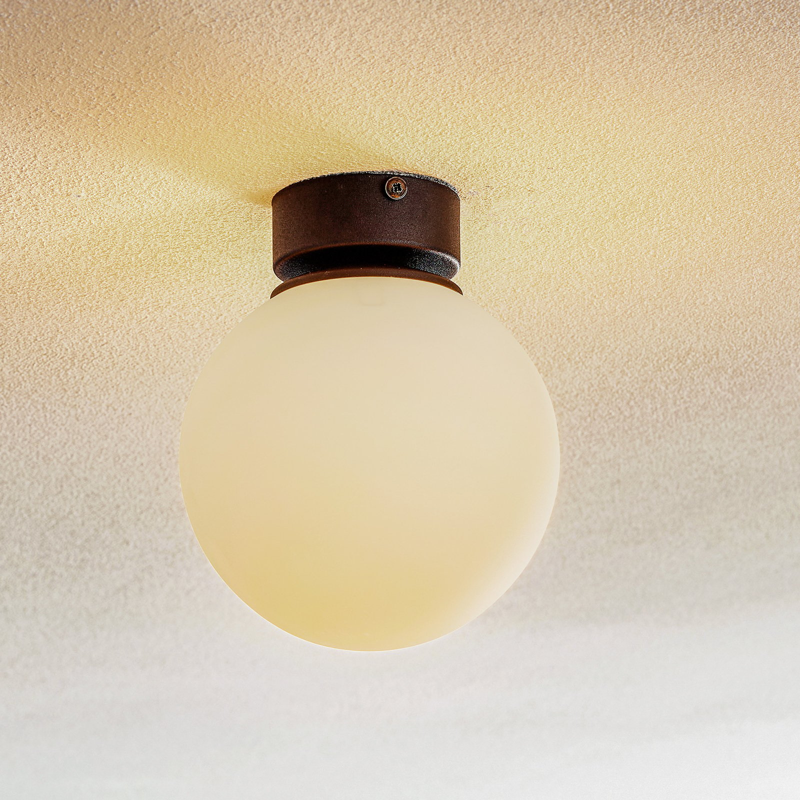 Celeste ceiling, spherical glass lampshade, 1-bulb