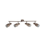 Reflektor sufitowy Ovelia, 4-punktowy, brązowy, 82 cm, metal, E27 – Lindby