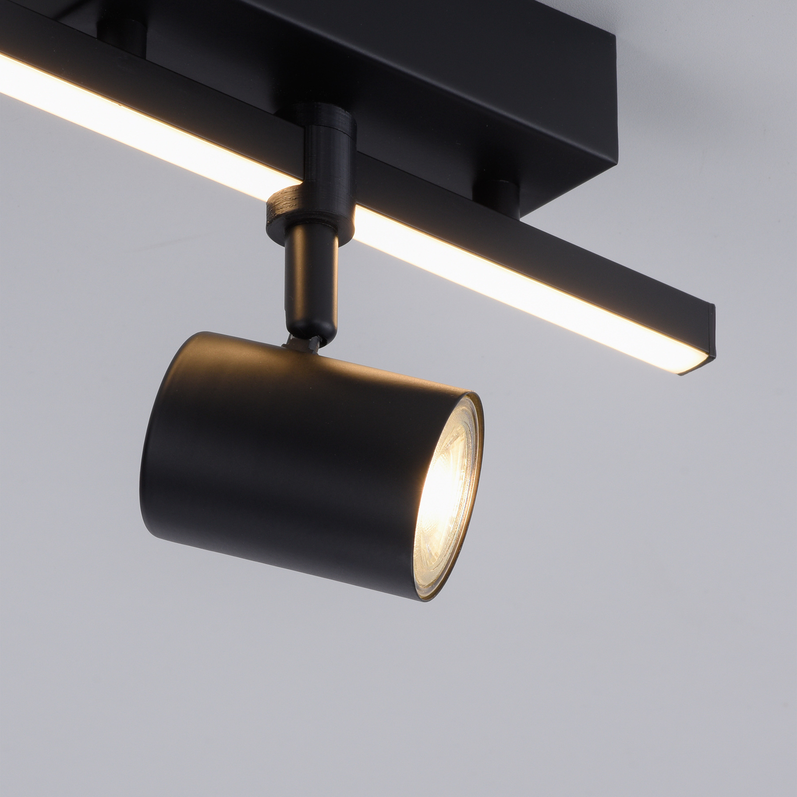 LED plafondspot Barik, zwart, 1-lamp