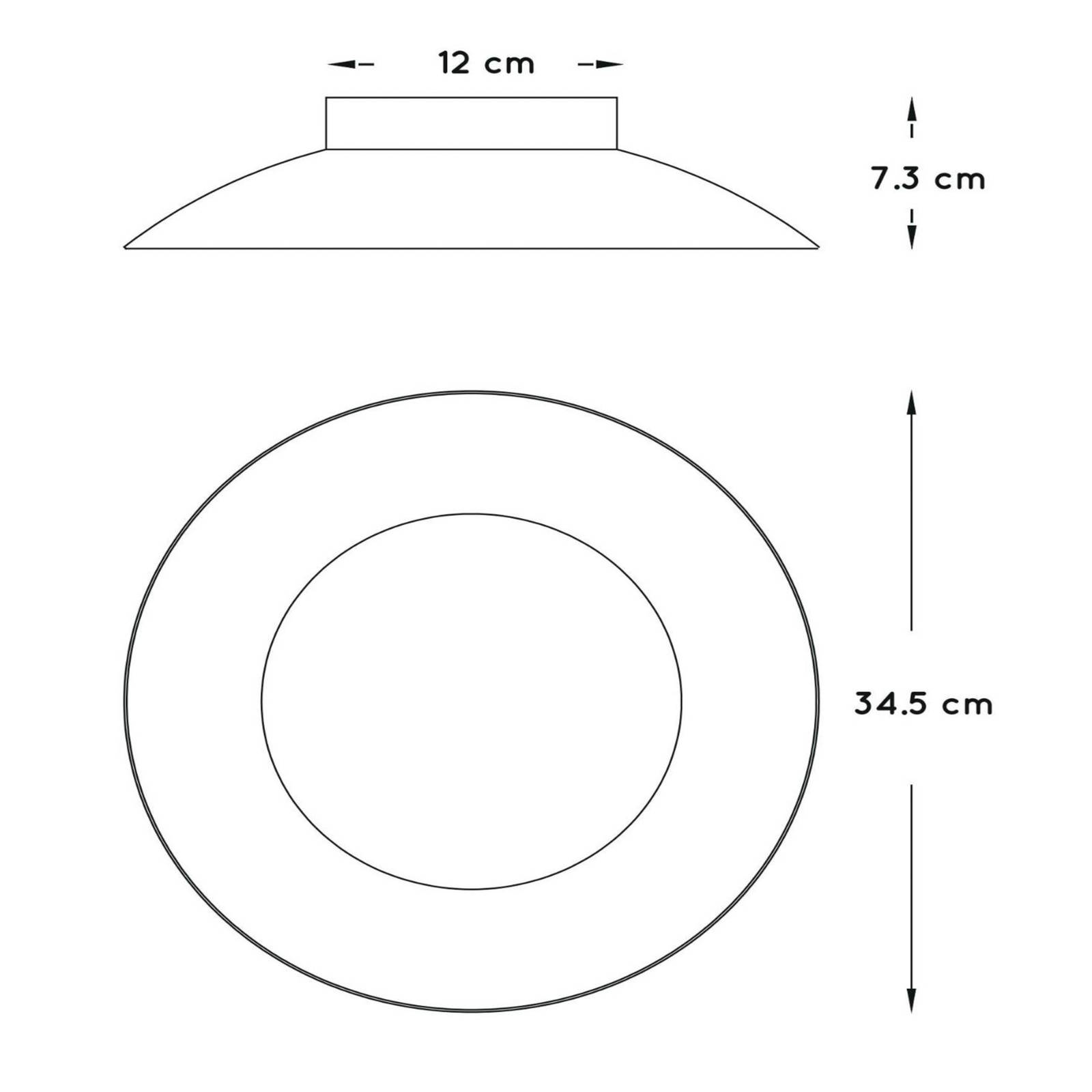 Lampa sufitowa LED Foskal srebrna Ø 34,5 cm