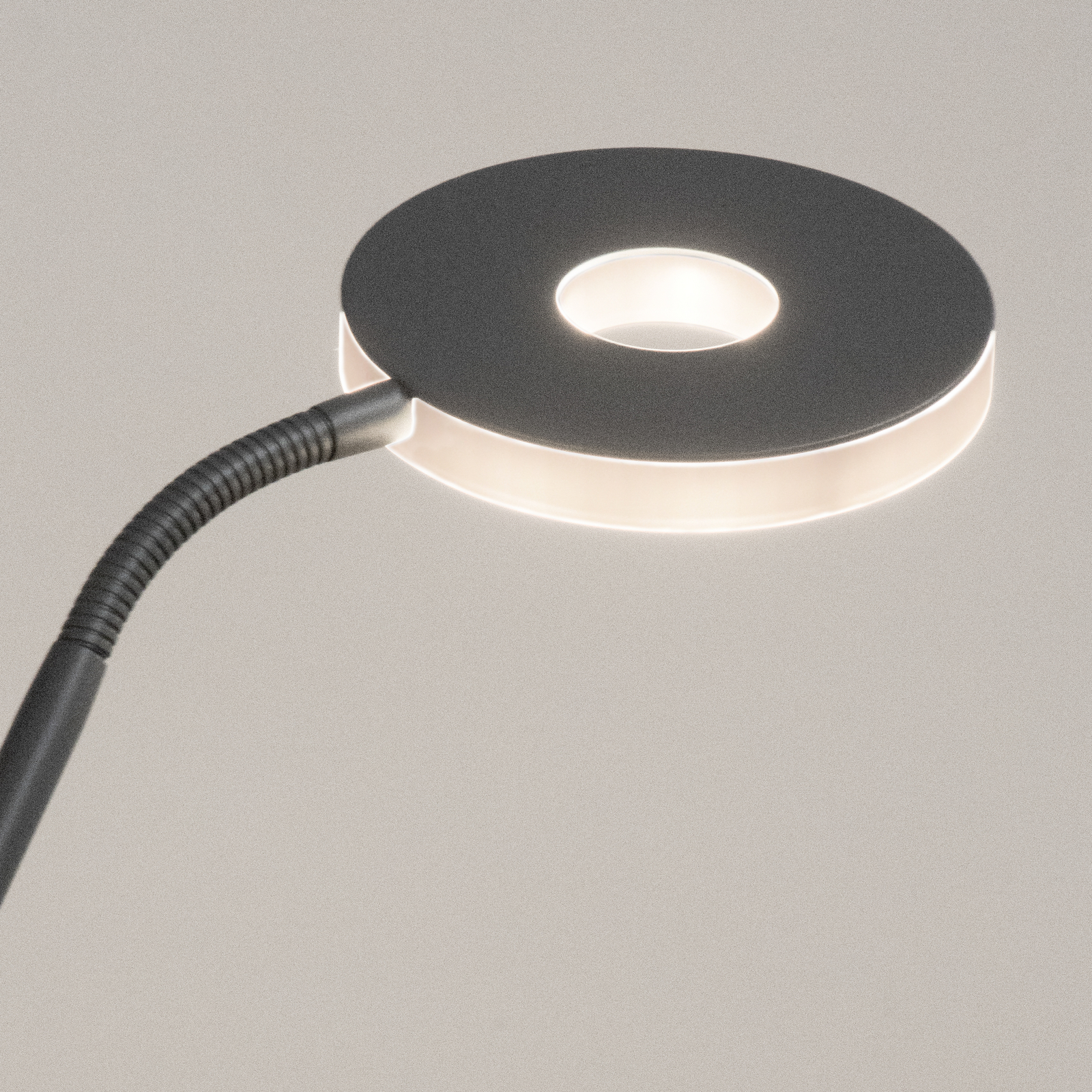 LED-gulvlampe Dent, sandgrå, 180 cm, metal, CCT, 2 lyskilder, 100 W, 1000 lm,