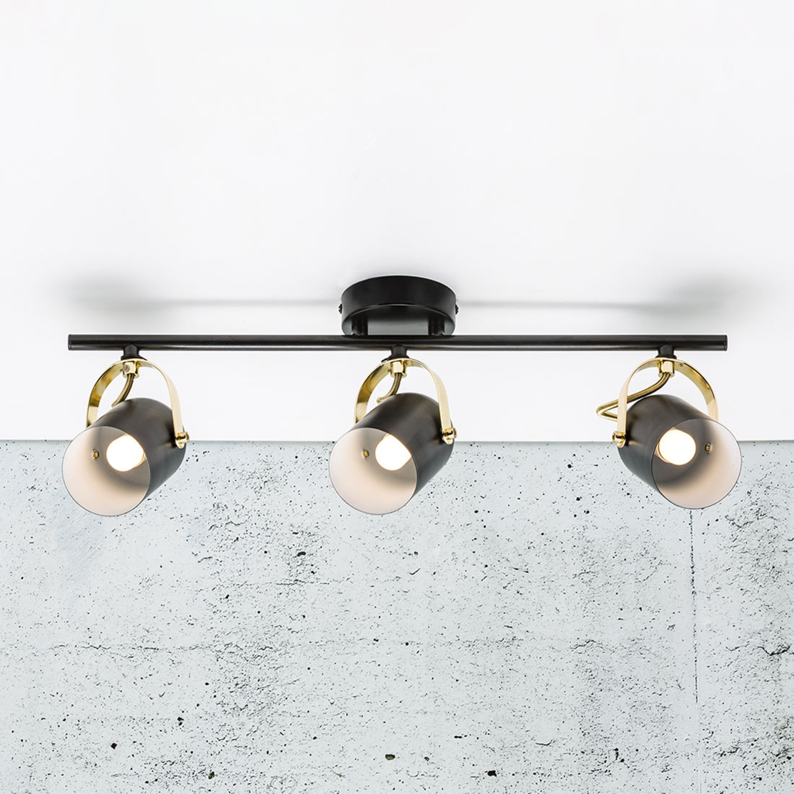 Nordlux Lotus ceiling spotlight, three-bulb, for Living / Dining Room, metal, plastic, E14, 40 W, energy efficiency: A++, L: 58 cm, H: 20 cm