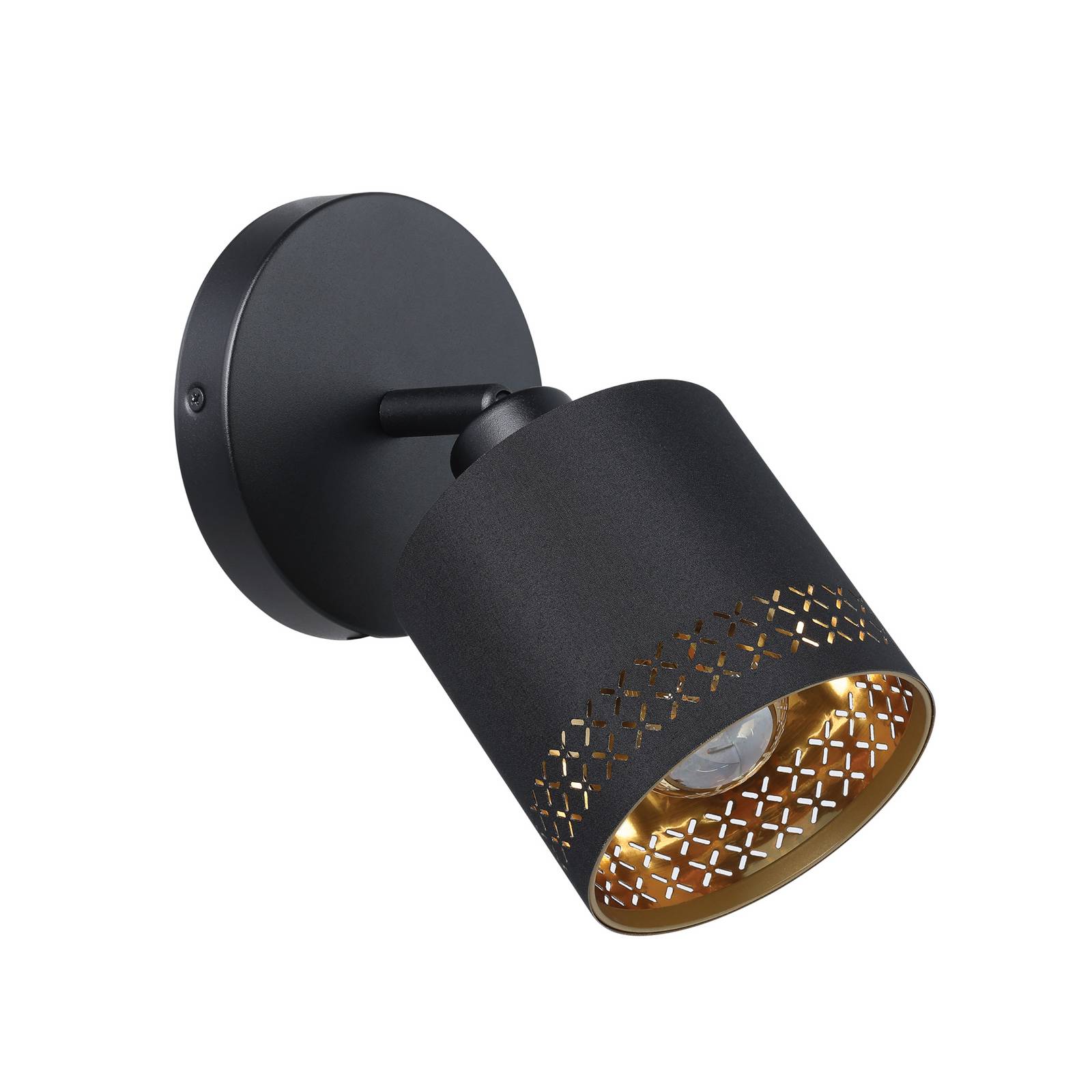 Wandspot Esteperra, schwarz/gold, einflammig