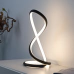 Paul Neuhaus LED stalo lempa Twist, juoda, aukštis 42 cm
