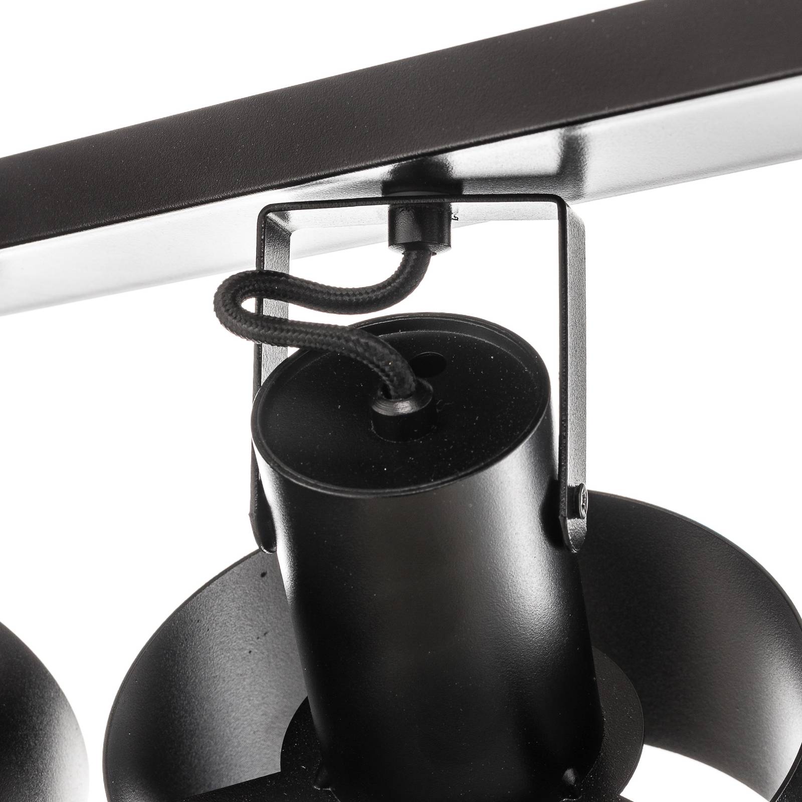 Lampa sufitowa Rif 4, 4-punktowa, czarna