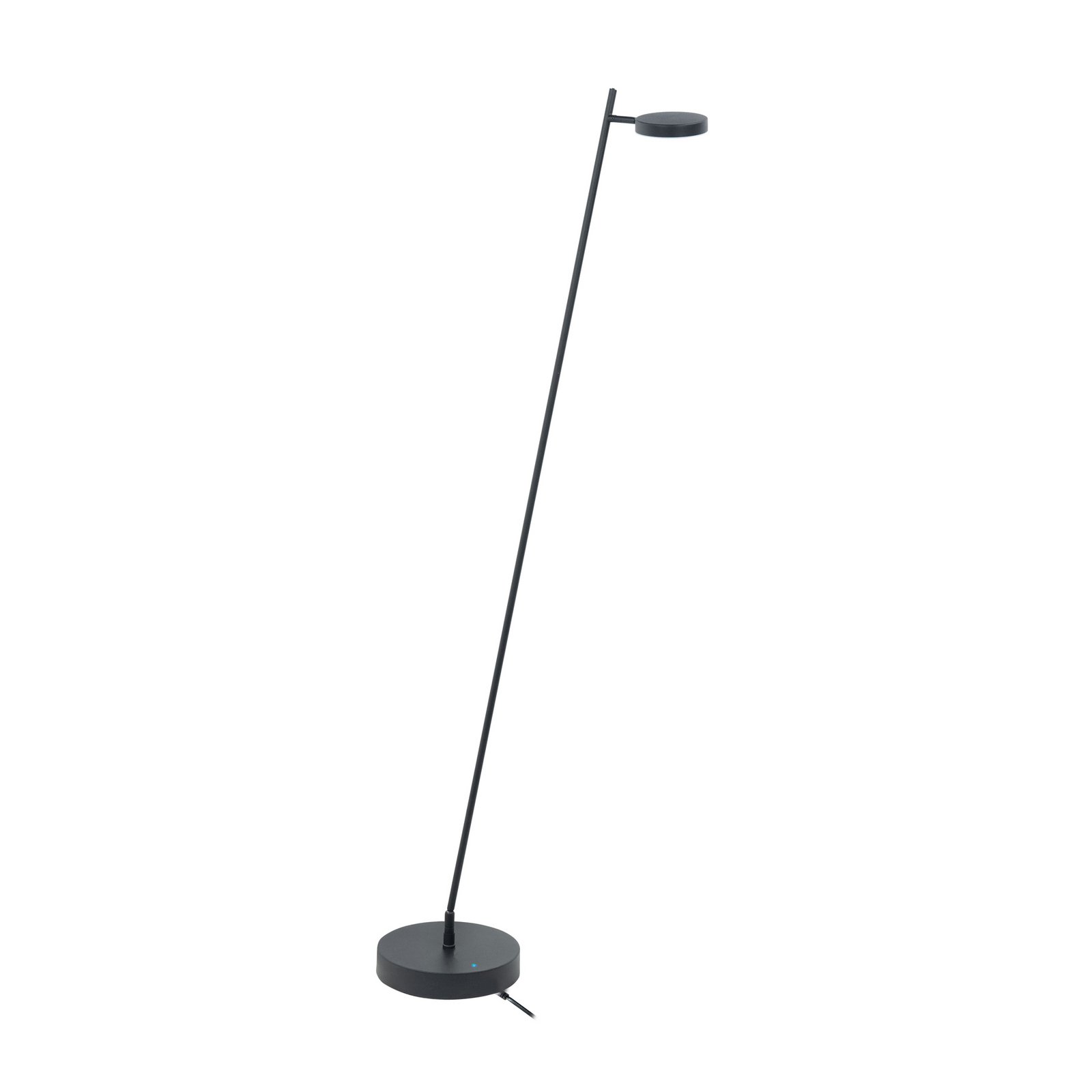 LED uzlādējama stāvlampa Round Move, 1 gaisma melna 142 cm CCT dim