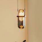 Pille LED-Pendelleuchte aus Glas