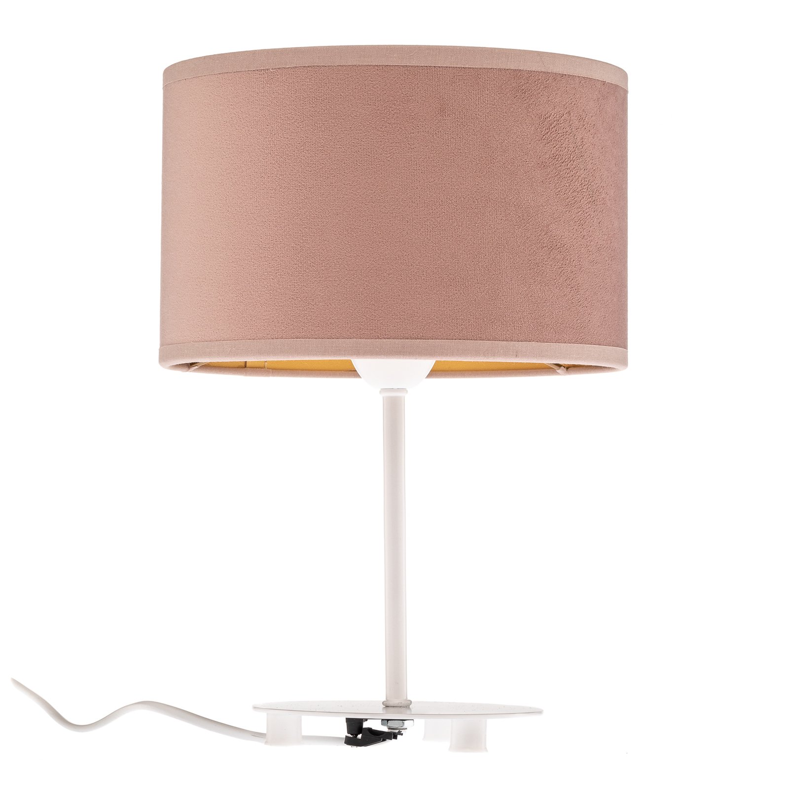 Lampa stołowa Golden Roller 30 cm różowa/złota