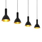 Cosmina 4 Candeeiro Suspenso Track Black/Gold - Arcchio