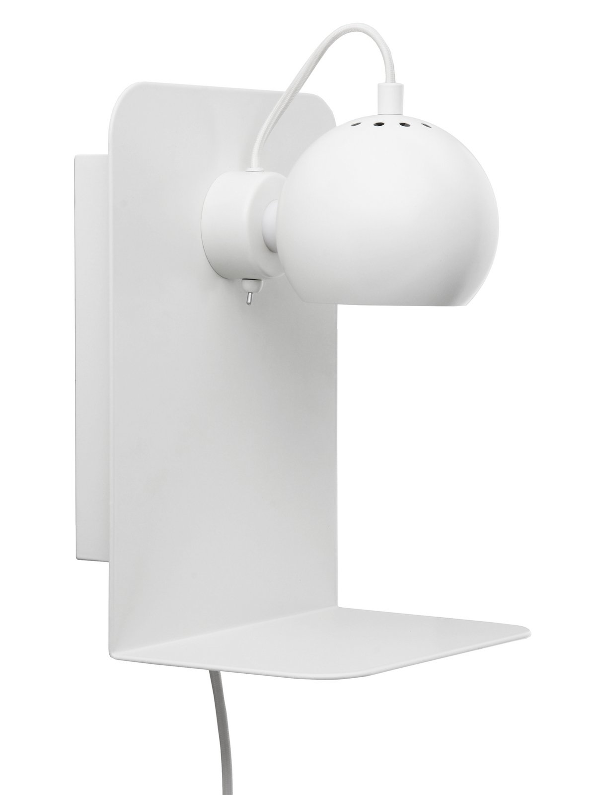 Ball Wall Lamp with USB Matte White - Frandsen