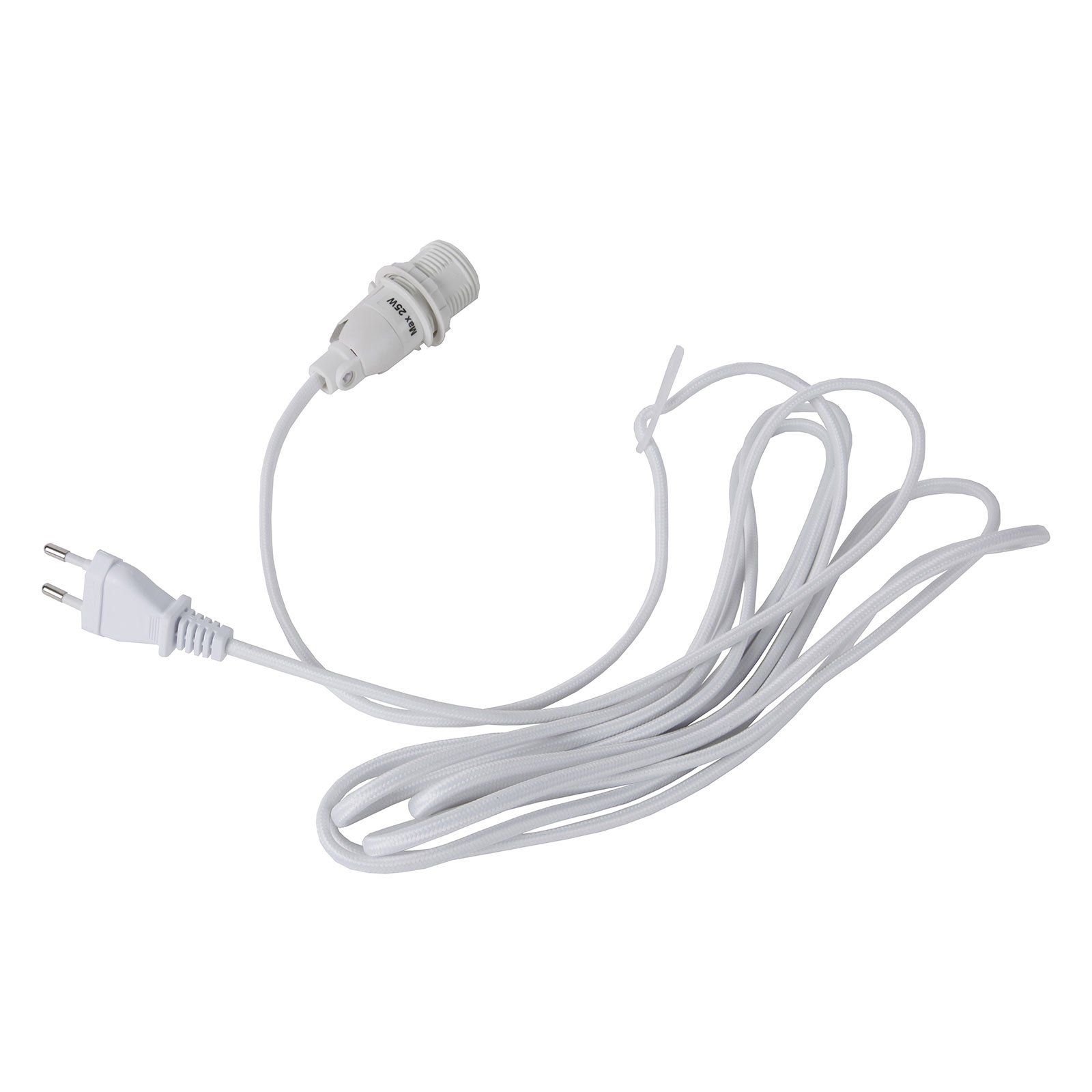 E14 socket Lacy with cable, white