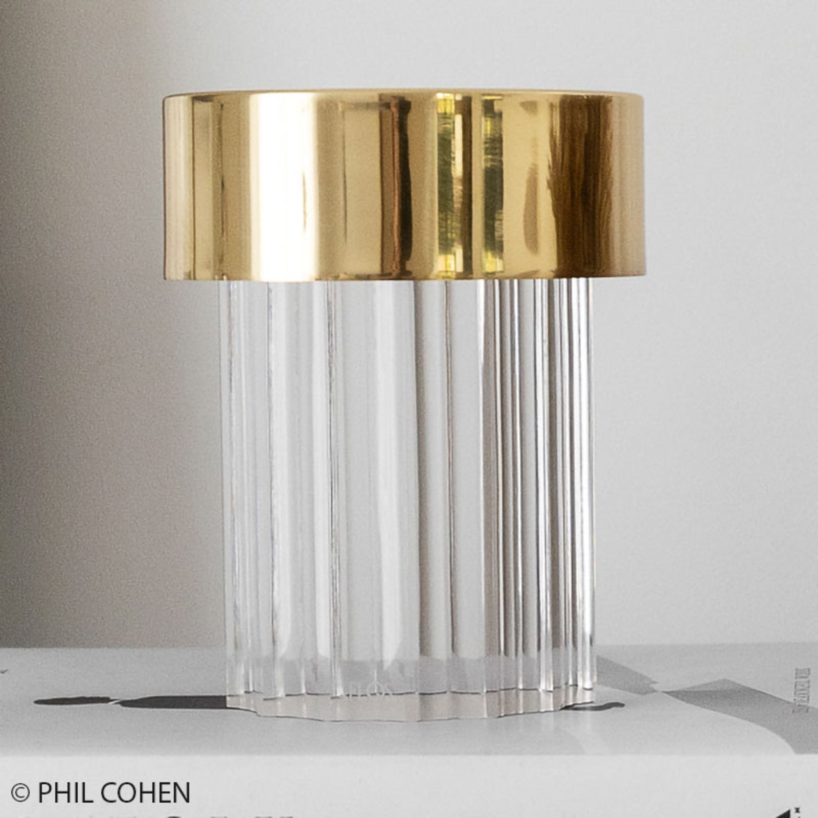 Last Order Fluted Portable Pöytävalaisin Satin Copper - Flos