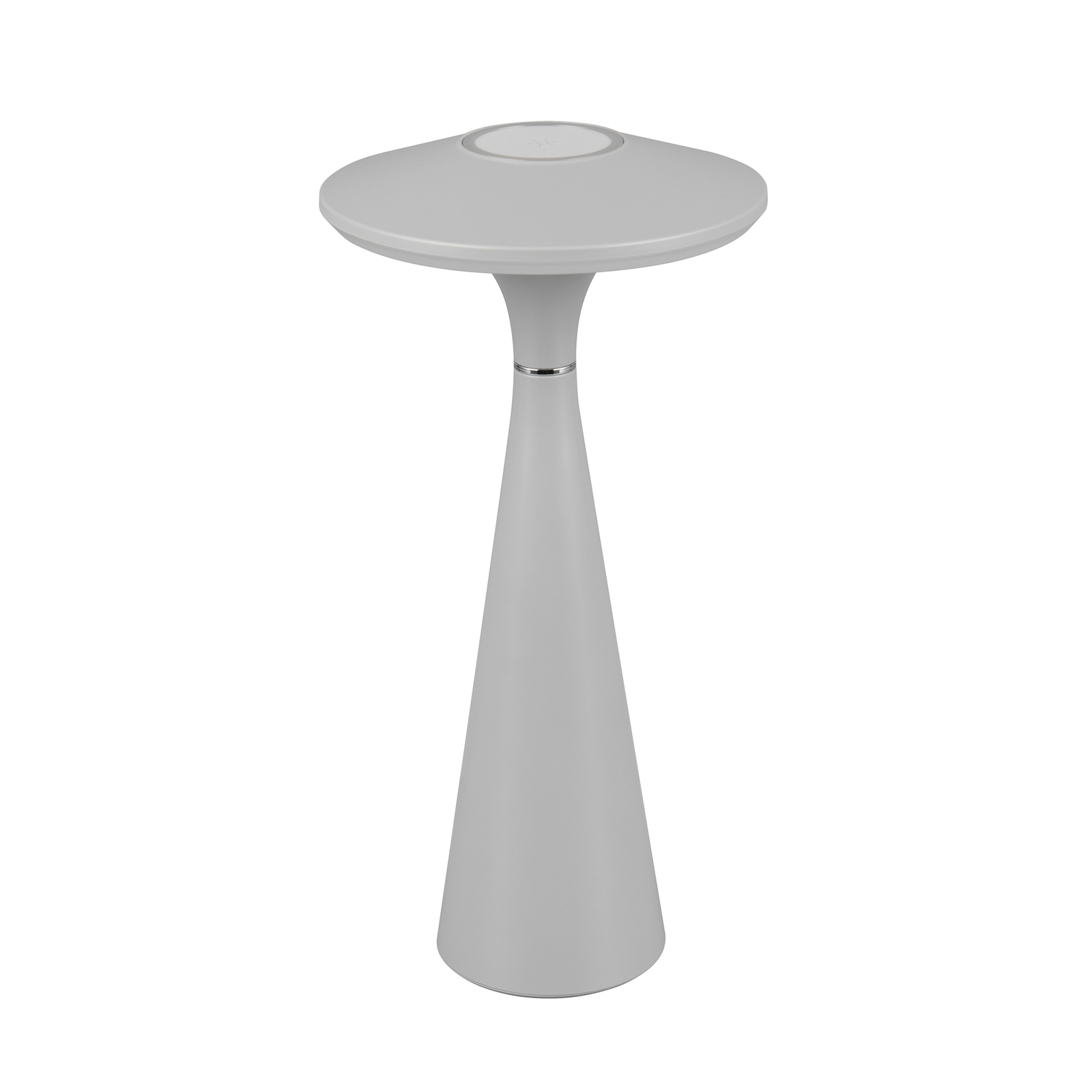 Torrez LED uzlādējama galda lampa, pelēka, augstums 28,5 cm, CCT