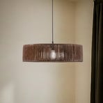 Závesné svietidlo Roya Cylinder, Ø 55 cm, tmavohnedá, papier
