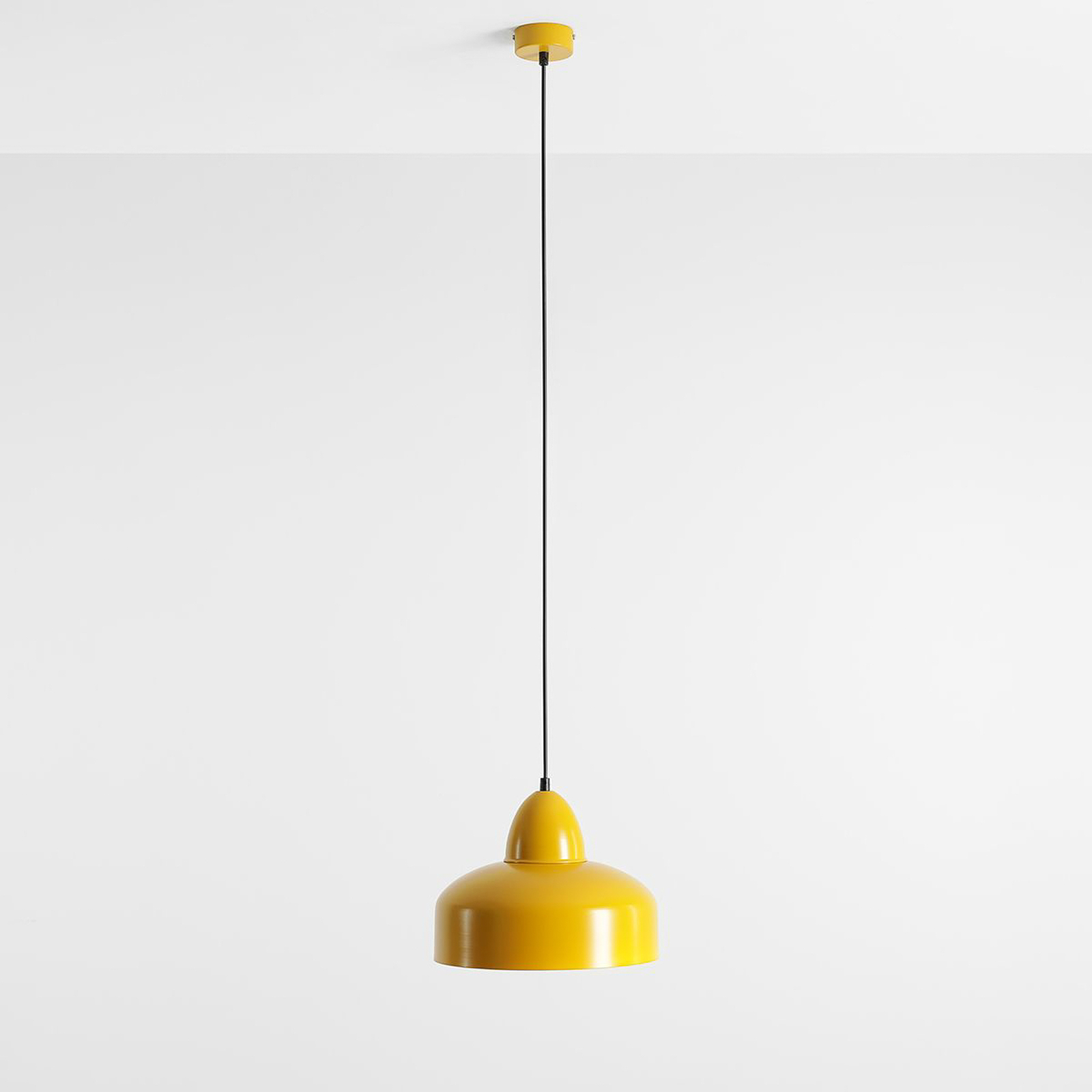 Hanglamp Mille, 1-lamp, mosterdgeel