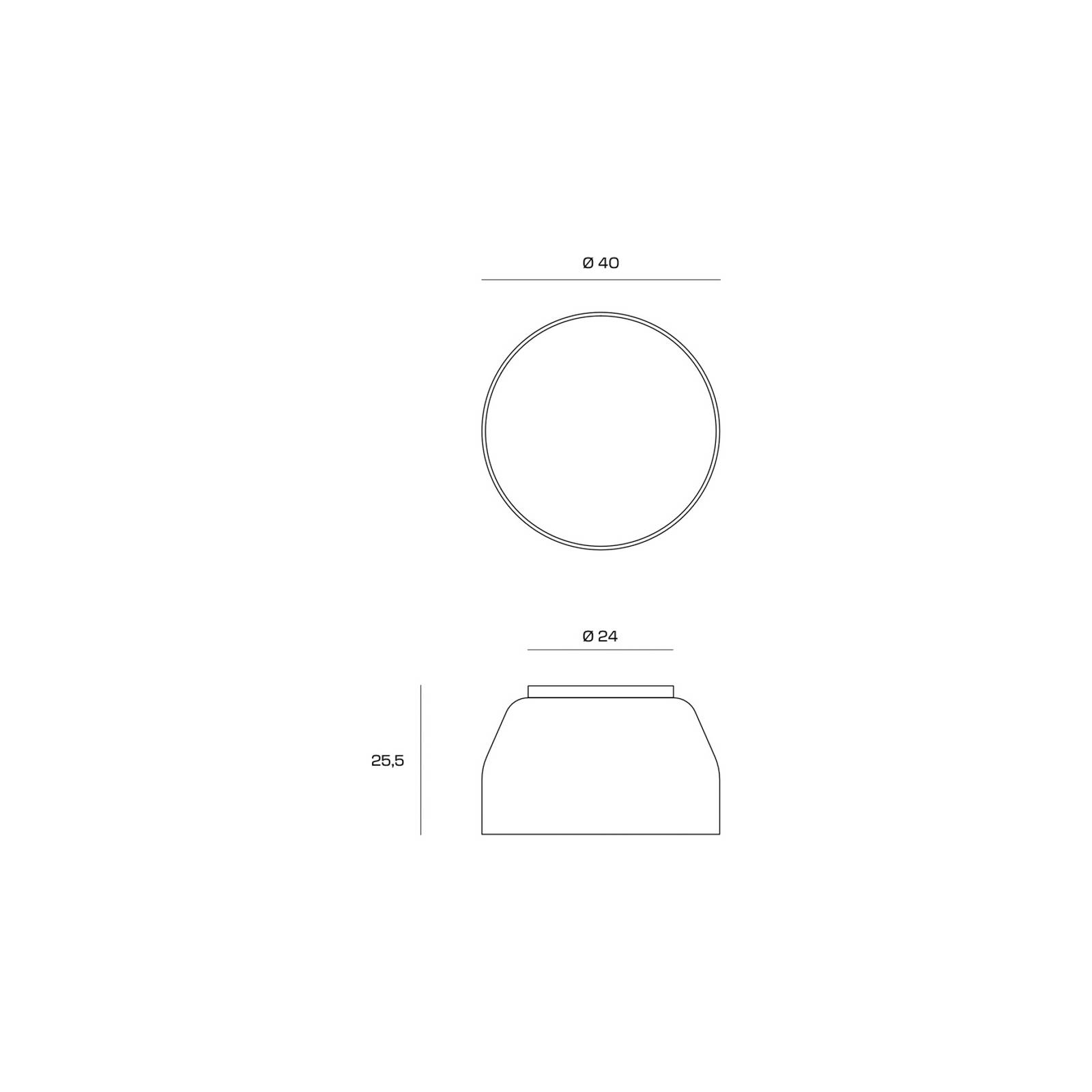 E-shop Stropné svietidlo Hrnček, krémovo biele s chrómovými detailmi Ø40cm