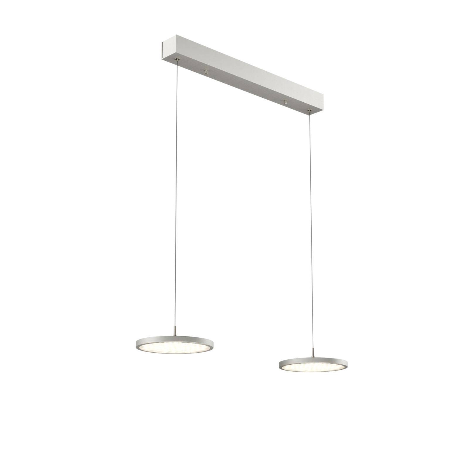 Rothfels Gion LED függő lámpa 2-izzós nikkel/tölgy