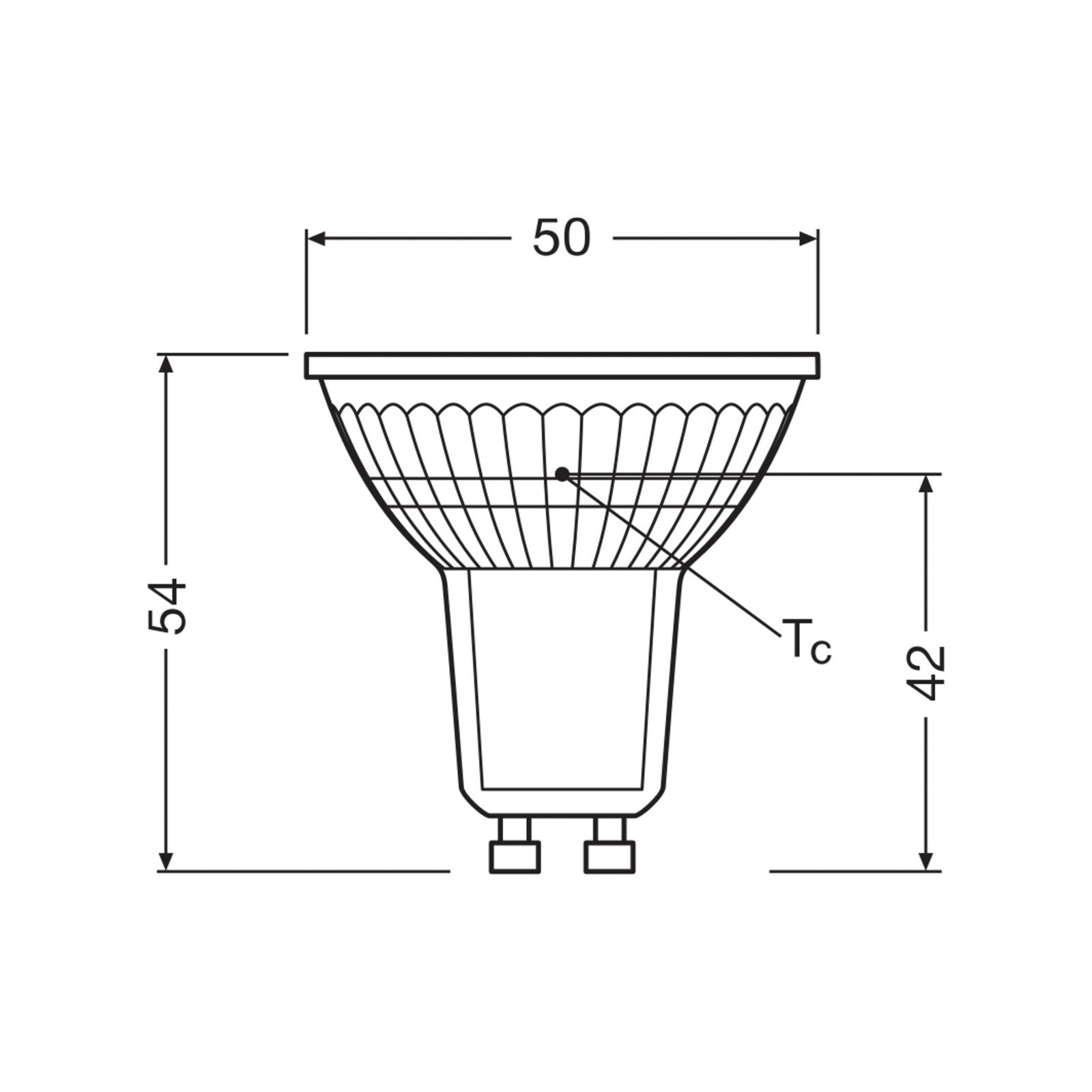 OSRAM LED-Leuchtmittel Reflektor GU10 4,3W 36° 830 klar