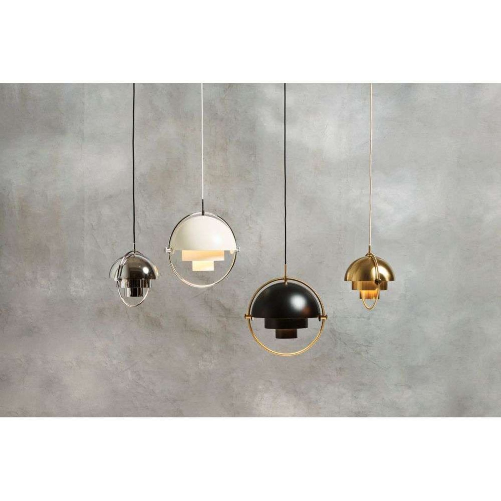 Multi-Lite Candeeiro Suspenso ø36 Chrome/Chrome - GUBI